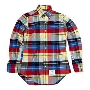 Thom Brown New York Plaid  Button Down Shirt